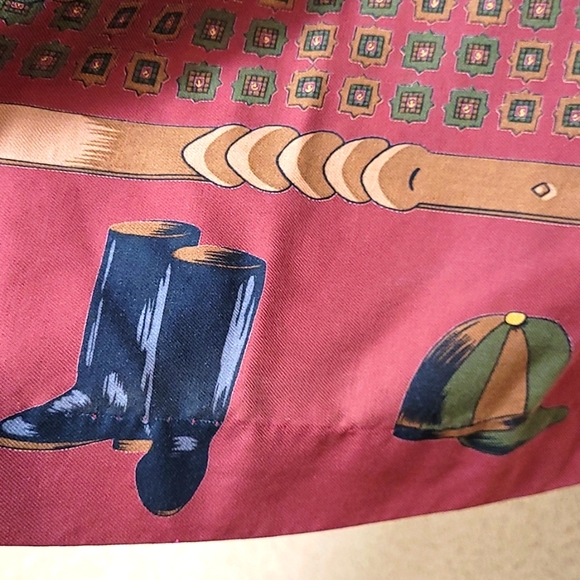 Vintage Herman Geist Equestrian Horse Theme Rayon Skirt Size 14 - Picture 4 of 14